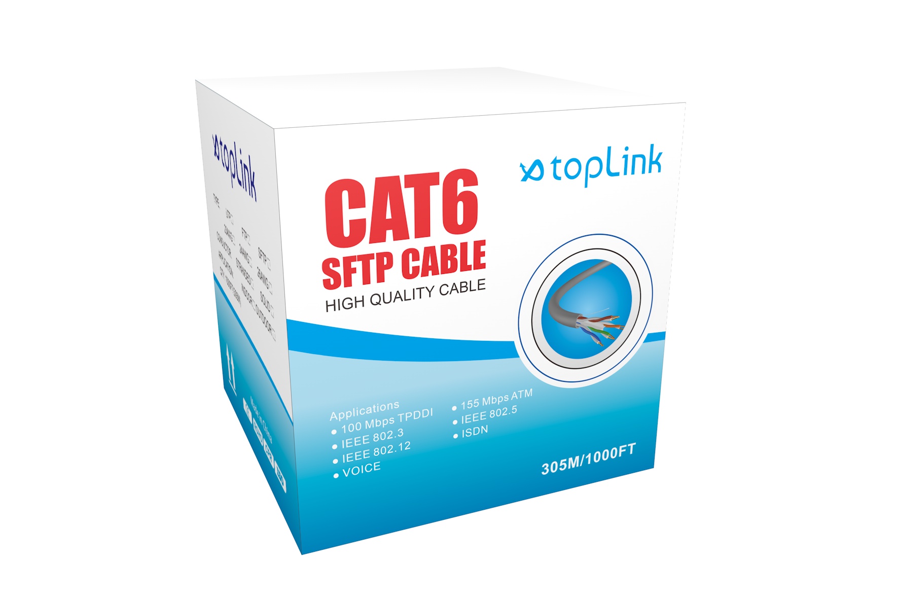 Câble réseau TopLink Cat6 5 mètres RJ45 – TmBusiness